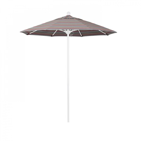 California Umbrella 7.5' Matted White Aluminum Market Umbrella, Sunbrella Gateway Blush 194061334171